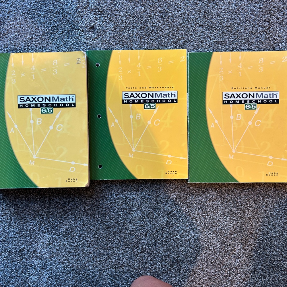 Saxon homeschool 6/5 math books